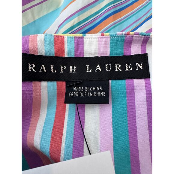 Y2K Black Label Ralph Lauren Striped Colorful Skirt Size 2 - Picture 4 of 6